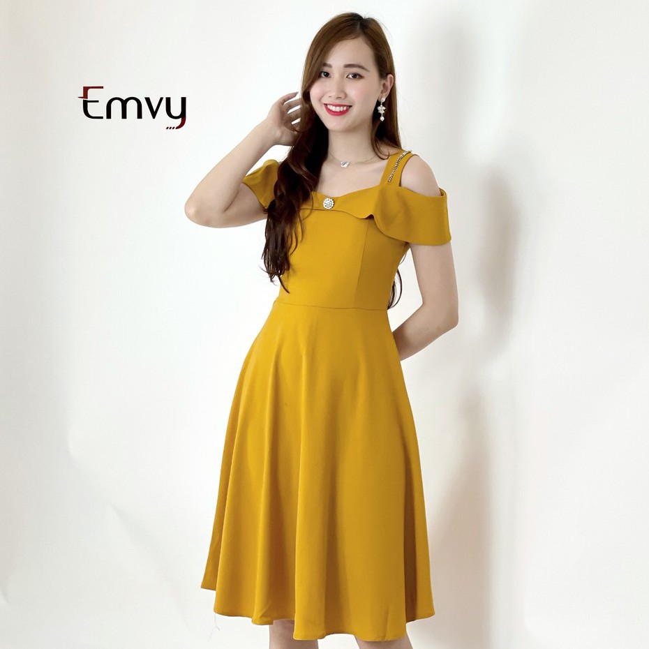 [Mã WASTMAY giảm 15% tối đa 30K đơn 150K] Đầm dáng xòe trễ vai EMVY - V39 | BigBuy360 - bigbuy360.vn