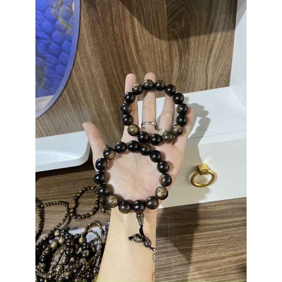 Vòng trầm hương phong thủy - Trầm hương sánh chìm 10mm - 12mm - 14mm - 16mm - 18mm - 20mm - Thơm Vĩnh viễn