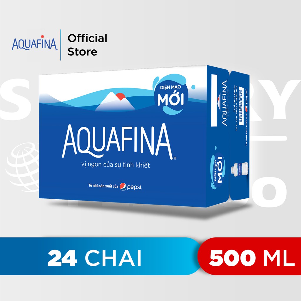 [HCM]Thùng 24 Chai Nước tinh khiết Aquafina (500ml/chai)