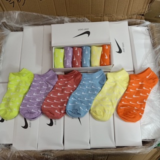 [Có sẵn + Giá hủy diệt] Tất Nike Cổ Ngắn Nữ Nhiều Màu Hộp 6 Đôi