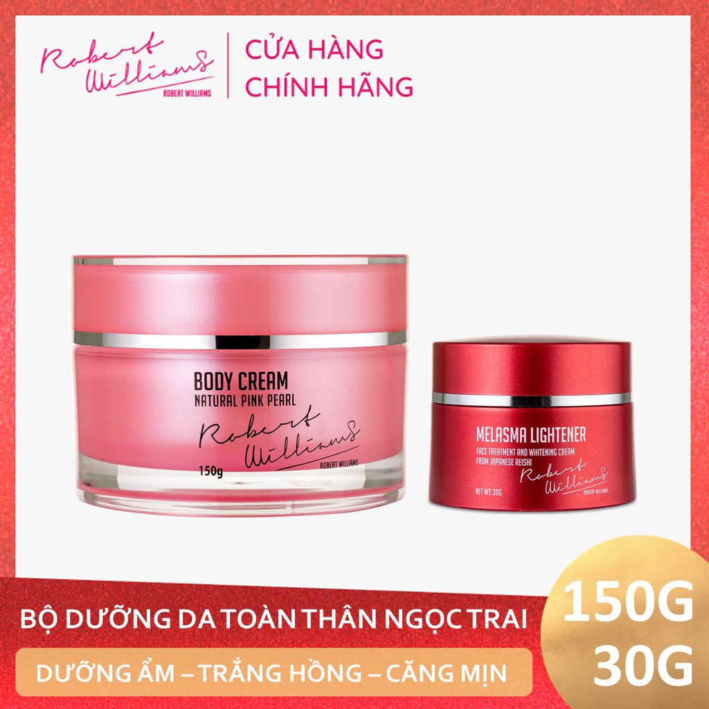 Combo Kem giảm nám chuyên sâu Linh chi đỏ 30g và Kem dưỡng da toàn thân mịn màng 150g ROBERT WILLIAMS