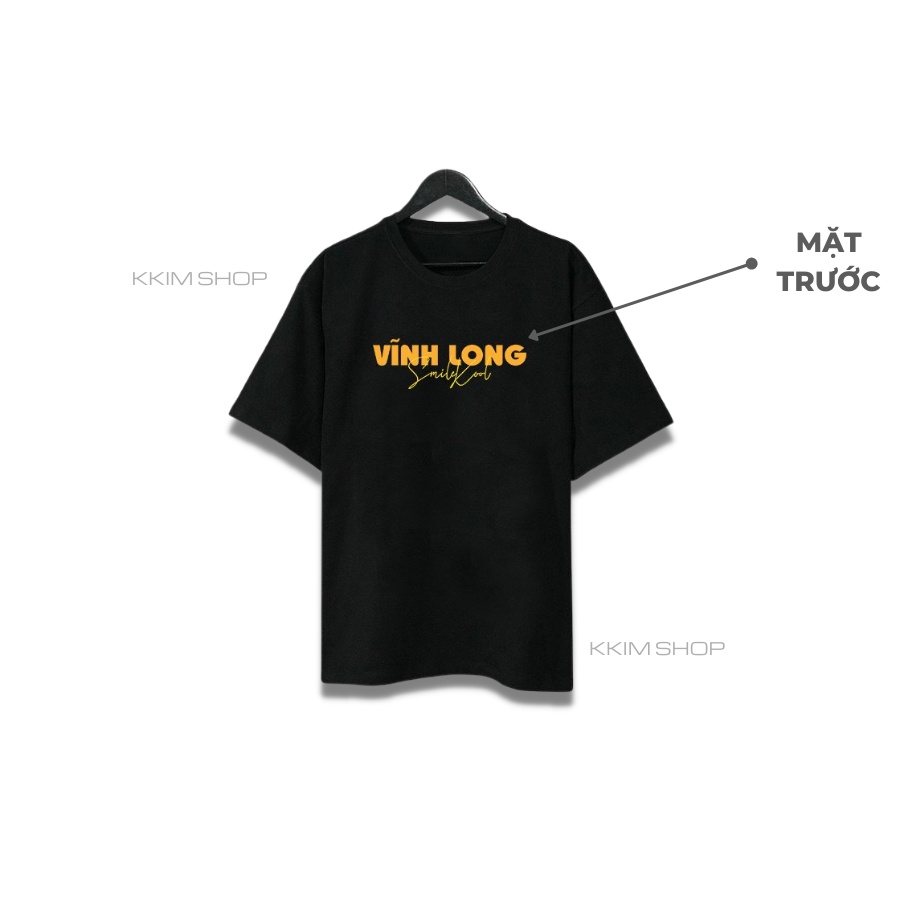 Áo thun tay lỡ VĨNH LONG, Áo phông 63 tỉnh thành Form rộng oversize, chất liệu Cotton KKIMSHOP