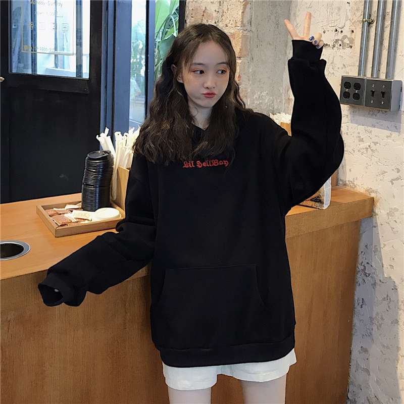 Áo Hoodies Có Nón Dài Tay In Hình Đôi Cánh Ác Quỷ Thời Trang