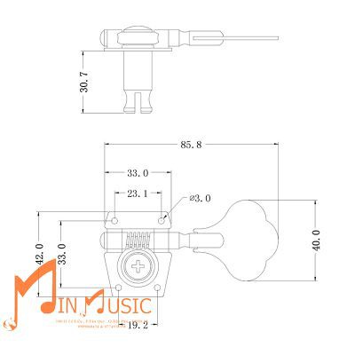 Khóa Đàn Guitar Bass Cánh Chuồn (Cái)