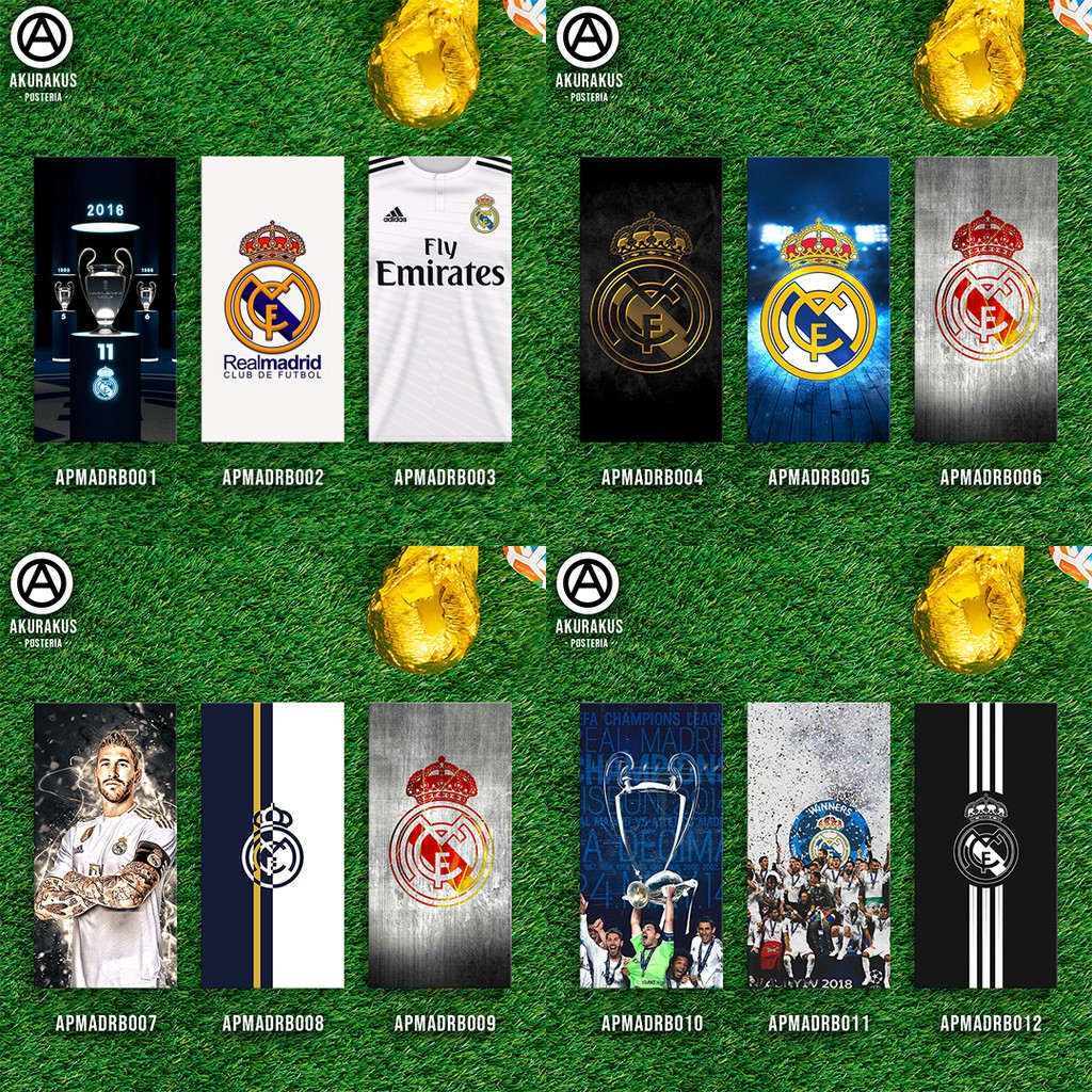 Poster Treo Tường Trang Trí Hình Cầu Thủ Bóng Đá Real Madrid Apmadrb001-012 15cm X 30cm