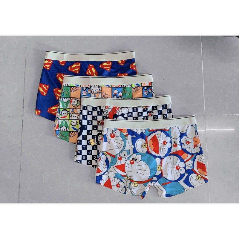 Set 3 boxer thun lạnh hoạt hình hoạ tiết 3D cực mềm mát, mặc là nghiện!