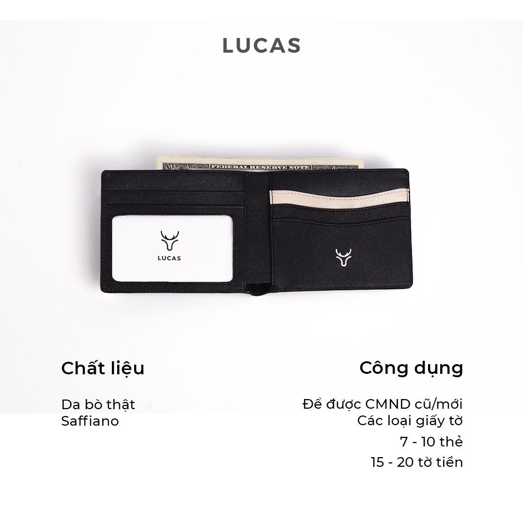 Ví nam dáng ngang KASH, bóp da nam cao cấp thương hiệu LUCAS