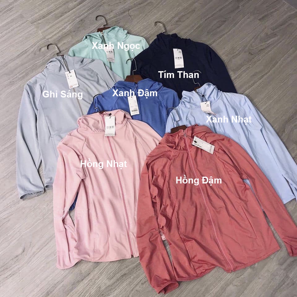 Áo Chống Nắng Mỏng Nhẹ Thời Trang Có Túi Zip Nhiều Màu Hàng Xuất Khẩu