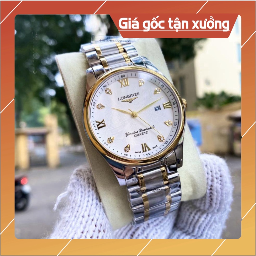 Đồng Hồ Nam longines Sapphire LG032 Dây Thép Máy Pin Nhật Chống Xước Tuyệt Đối