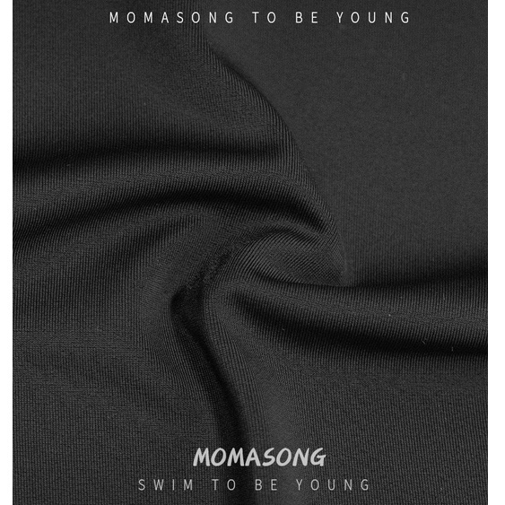 MOMASONG Đồ bơi nữ cao cấp UPF50+ Vải chống nắng phong cách mới của phụ nữ áo tắm mỏng cắt tỉa bảo thủ ngắn tay áo tắm suối nước nóng áo tắm hai mảnh women swimsuit
