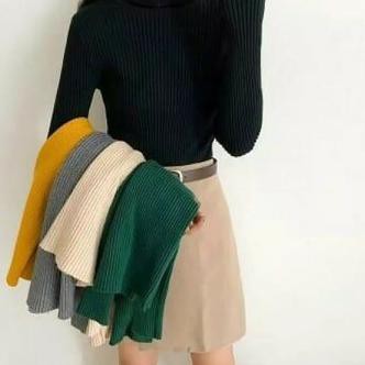 Áo Sweater Dệt Kim Dáng Dài 6.6 F Họa Tiết Hoa Cúc / Rùa Dễ Thương Cho Nữ