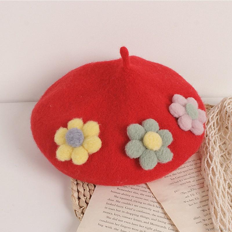 Nón Beret Dễ Thương Cho Bé Gái