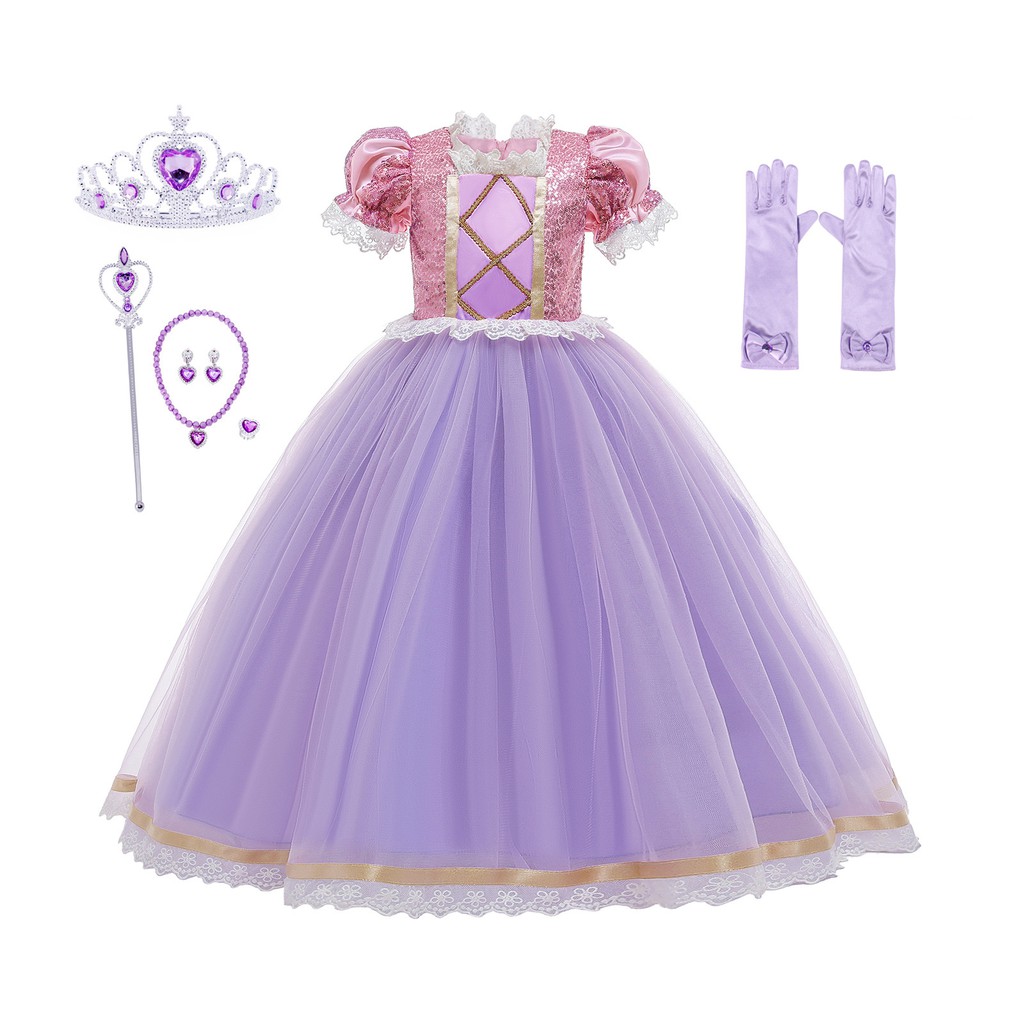 Girl Princess Dress Costume Set Christmas Halloween Party Costume Birthday Gift
