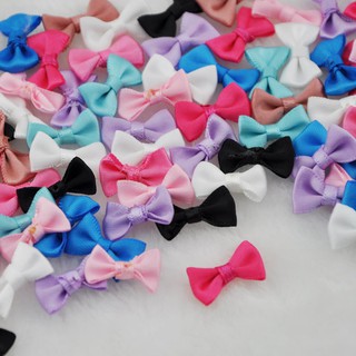 Bộ 50 Ruy Băng Satin Nhỏ Nơ Hoa Táo May Thủ Công Vải Trẻ Em Rất Nhiều Upick B128