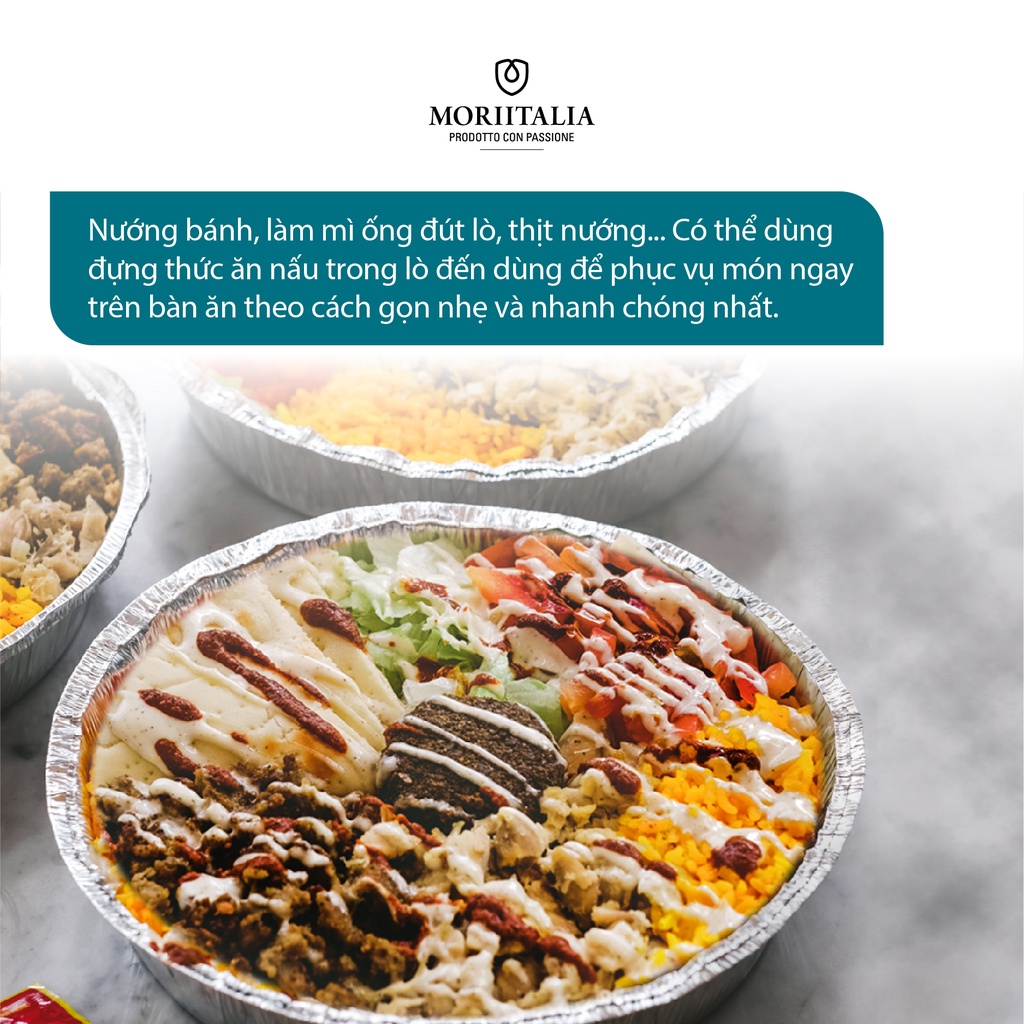 Khay nhôm Annapurna tiện dụng có nắp đậy Moriitalia 0003049