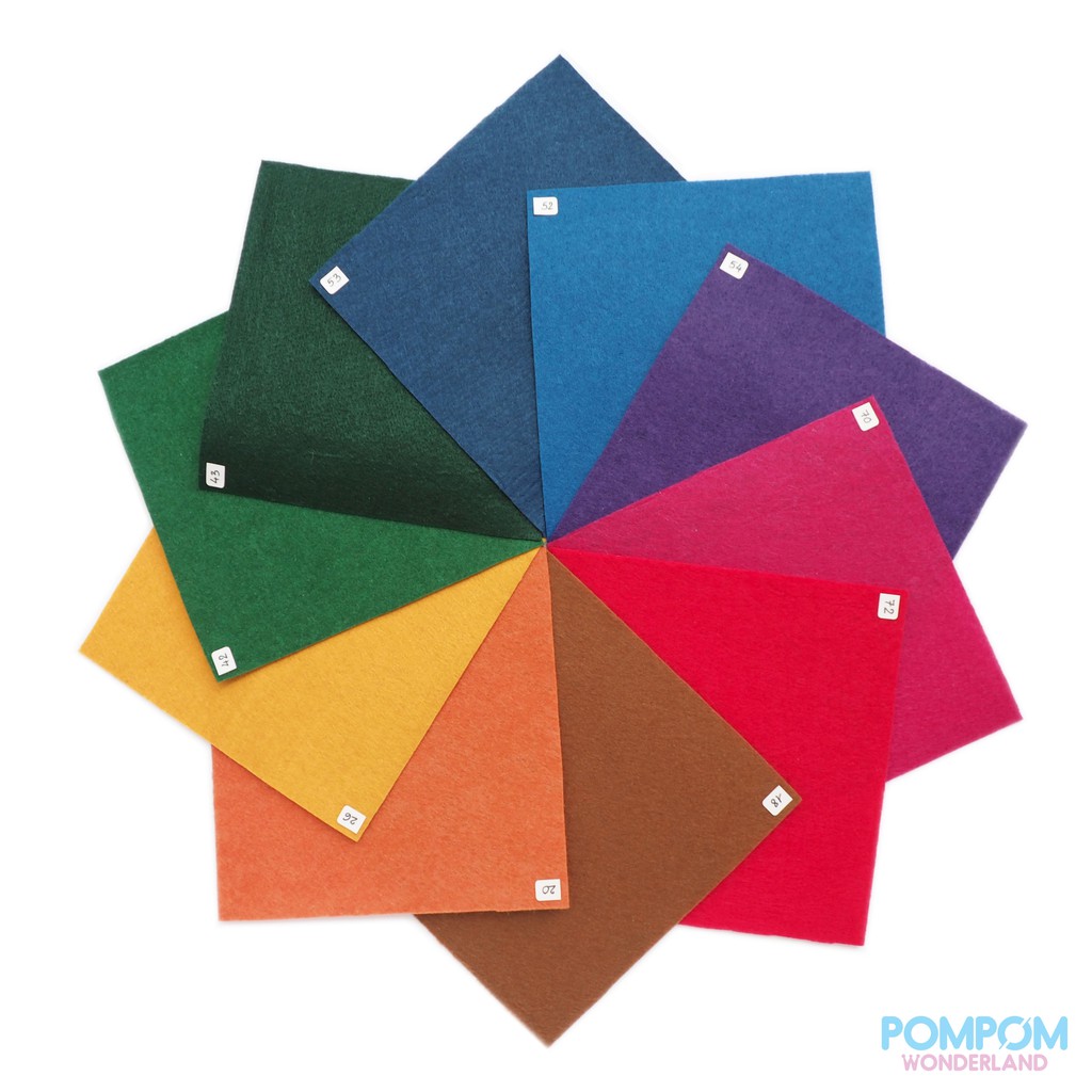 Combo 10 tấm vải nỉ cứng 15x15cm
