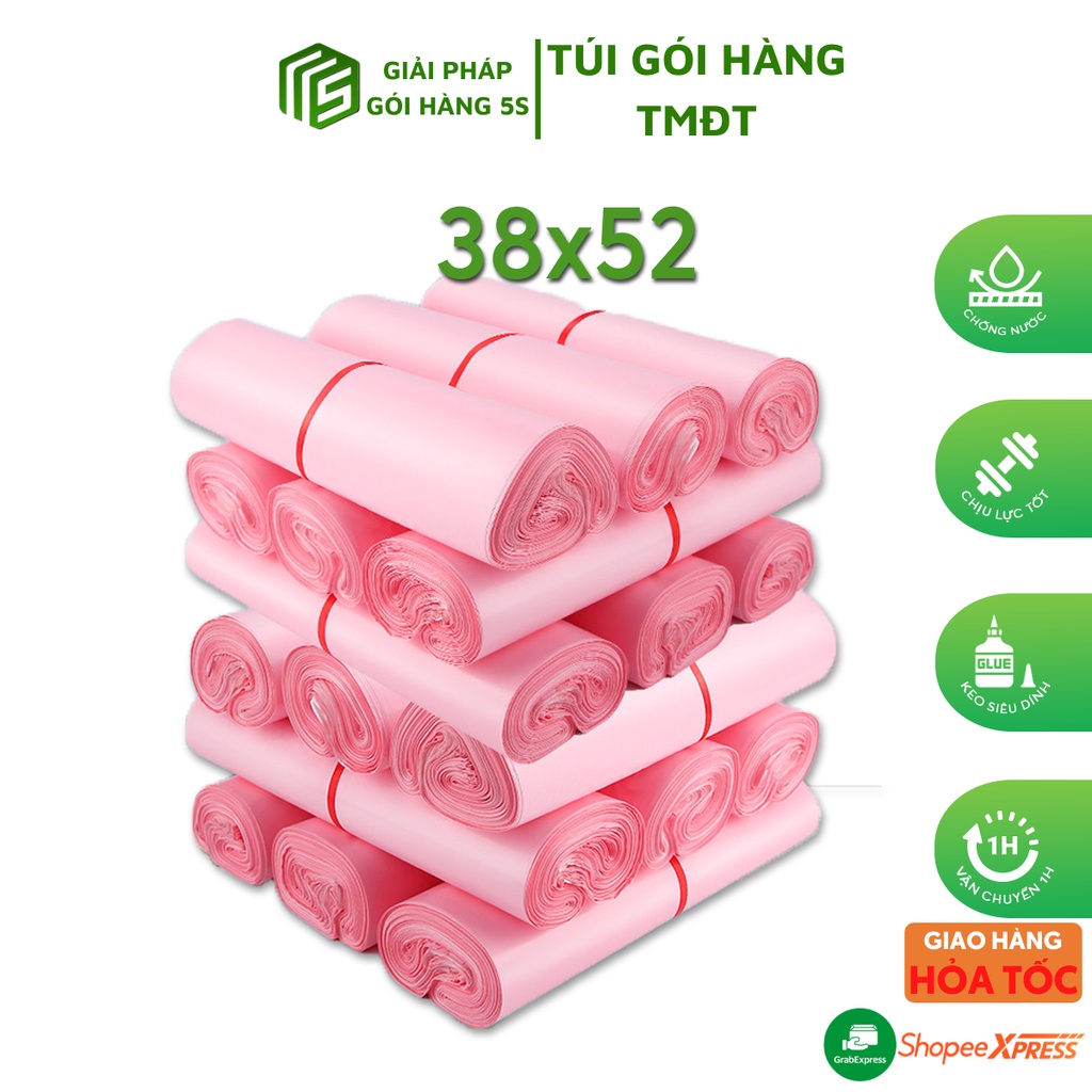 Túi Đóng Hàng, Túi Gói Hàng Niêm Phong Keo Tự Dính 5S Kích Thước 38x52cm