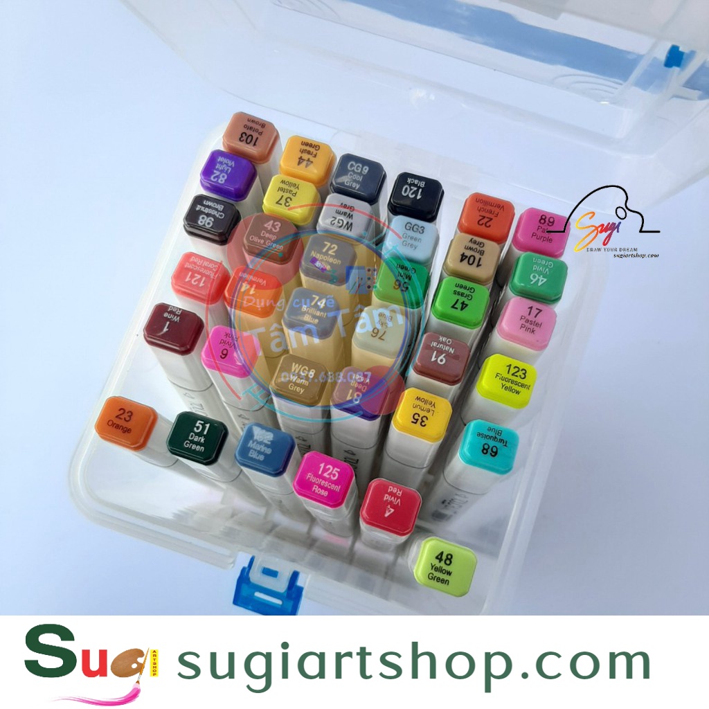 -Bộ Marker TOUCHLIIT 12 màu tông da, 24 màu tông da/30/36/48/60/80 màu -