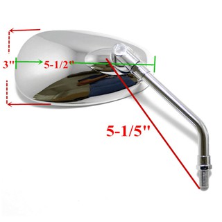 CẶP GUƠNG MÔ TÔ HÌNH OVAL