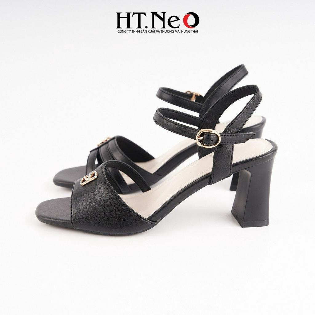 Sandal nữ HT.NEO Mũi vuông , đế trụ chắc chắn cao 7cm siêu xinh, thiết kế  trẻ trung, thanh lịch SDN191