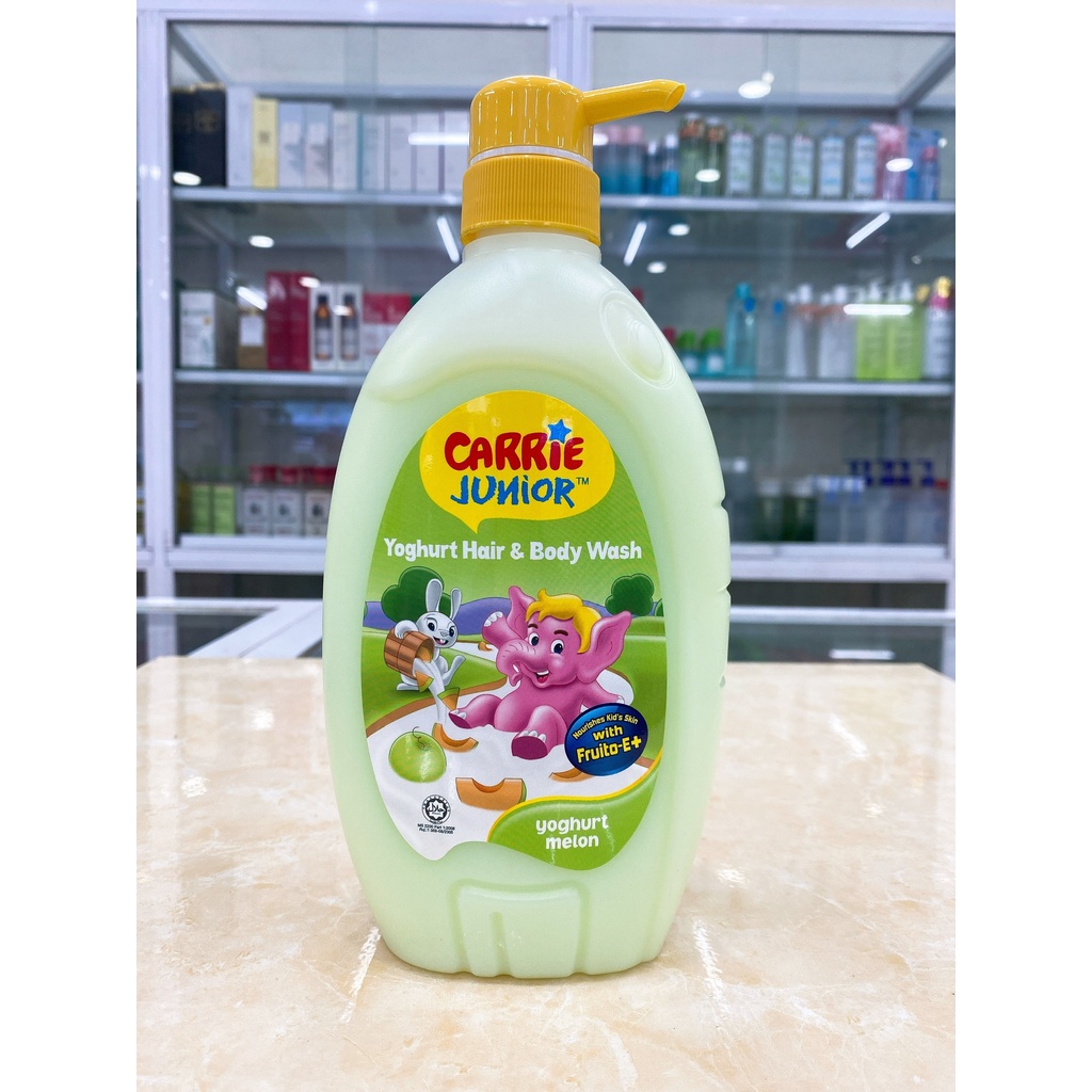 (700ml) Sữa Tắm Gội Toàn Thân Em Bé Tinh Chất Sữa Carrie Junior Chính Hãng Công Ty