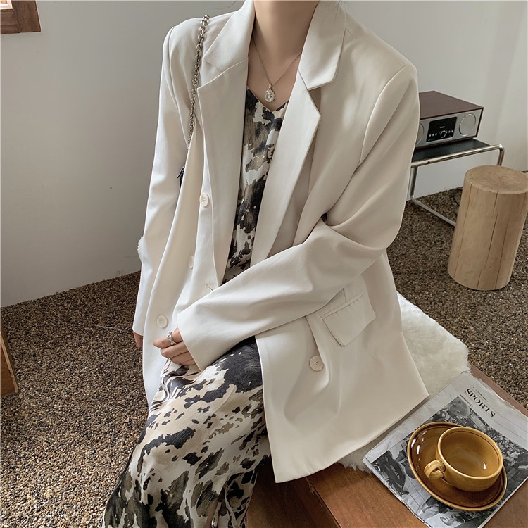 Áo khoác nữ dài tay cổ bẻ thời trang Hàn | BigBuy360 - bigbuy360.vn