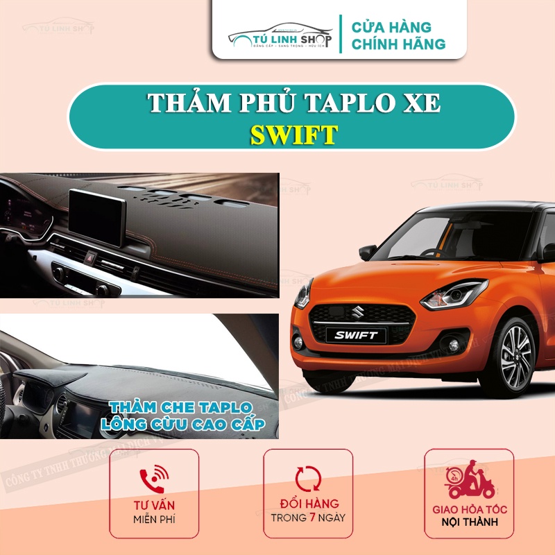 Thảm taplo SWIFT bằng lông Cừu 3 lớp hoặc Da Cacbon