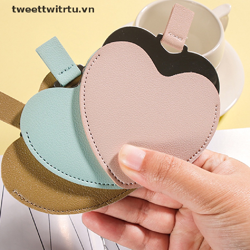 Gương Trang Điểm Trái Tim Bằng Thép Không Gỉ Tiện Dụng