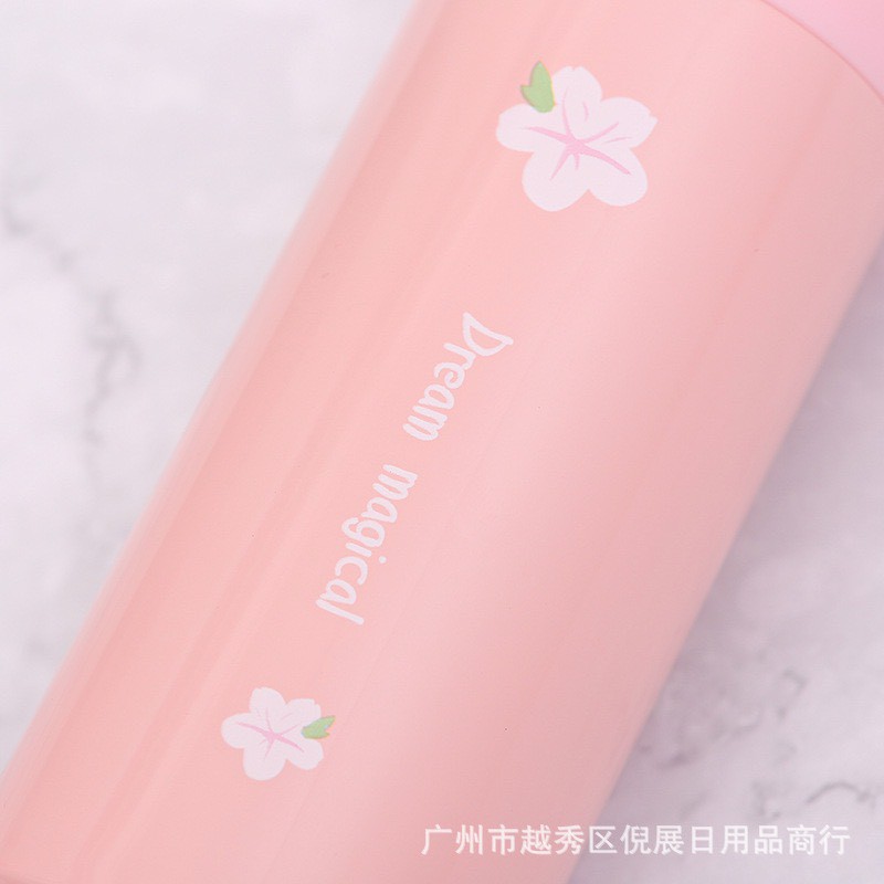 Bình giữ nhiệt hoa Sakura 300ml BGN08 ChiChi,màu sắc ngọt ngào dễ thương,sử dụng thép cao cấp không gỉ 304