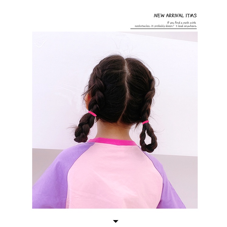 Bộ 50 Cái / Túi Dây Thun Cao Su Đàn Hồi / Dây Buộc Tóc Mini In Hình Hoa Cúc Nhỏ Cơ Bản Cho Trẻ Em / Dụng Cụ Làm Đẹp:#4