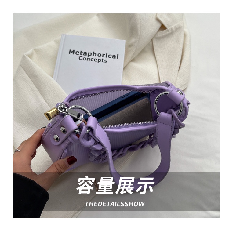 Túi Xách Đeo Vai Trong Suốt Phối Dây Xích Thời Trang Mùa Hè Hàn Quốc 2022 Cho Nữ