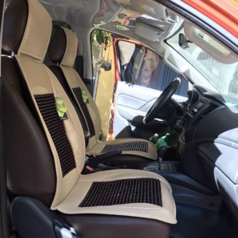 Lót ghế ô tô hạt gỗ cao cấp chống nóng massage lưng cao cấp