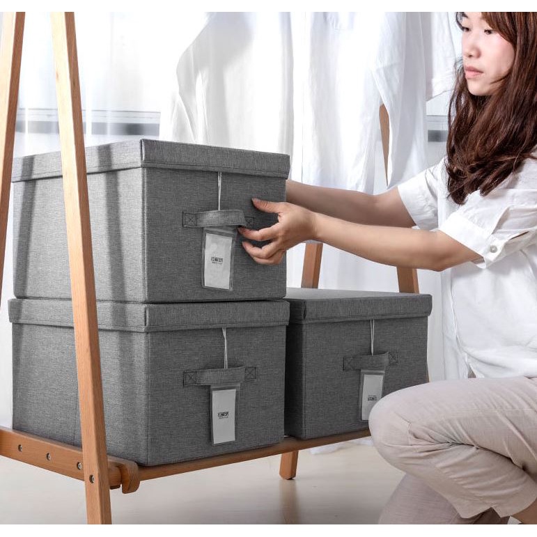 [Cải tiến - thế hệ 9.0] hộp vải đựng đồ quần áo đa năng có nắp đậy - chính hãng DoDoDios - TD1