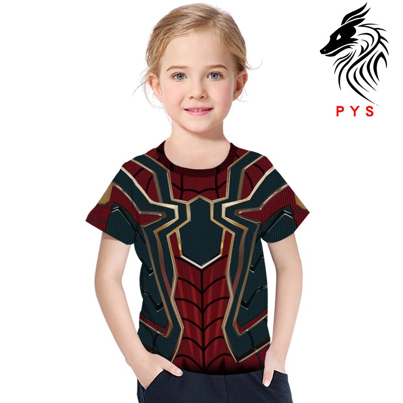 Áo thun người nhện vãi tốt hàng quảng châu, bền đẹp mát mẽ cho bé full size từ 3 đến 10 tuổi, có video thực tế