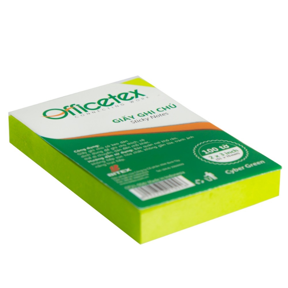 Giấy Ghi Chú Officetex 3X2 OT21-004 Màu Cyber Xanh Lá