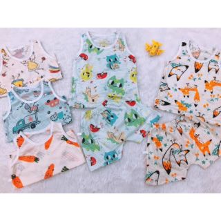 Set 5 bộ cotton sợi tre hàng đẹp cho bé trai/bé gái