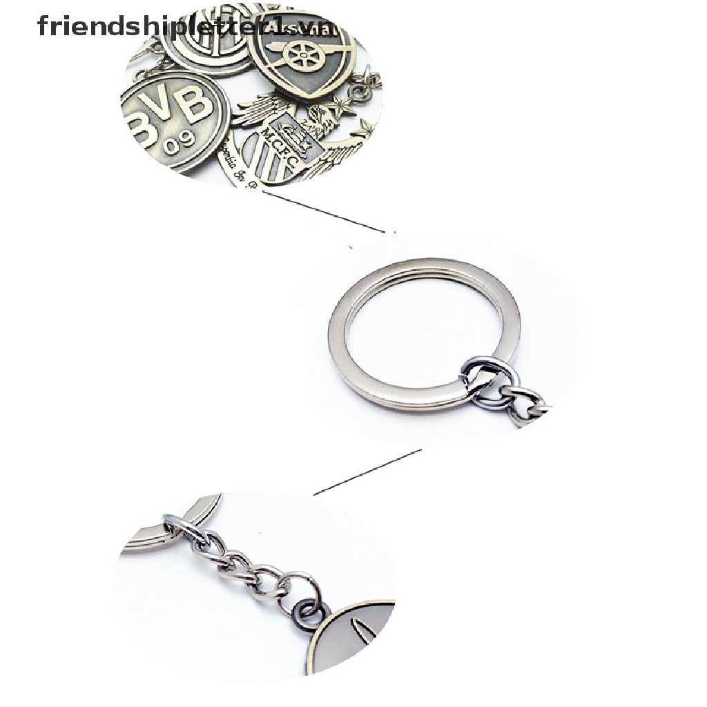 1pcs Móc Khóa Kim Loại Hình Logo Câu Lạc Bộ Bóng Đá / Bóng Đá Cho Fan Hâm Mộ