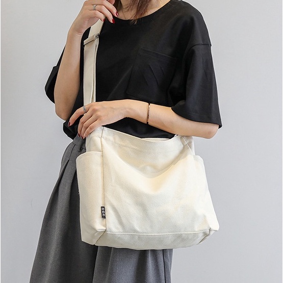 Túi đeo chéo ENVIROSAX vải canvas thiết kế đơn giản thời trang cho nữ
