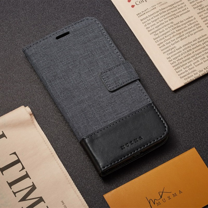 Samsung Galaxy S21 S20 S10 Note 9 10 Plus Samsung S21 S20 Note 20 Ultra S20 FE Note 10 Lite Cloth Magnetic Leather Wallet Dual Color Card Pocket Slot Flip Book Stand Cover