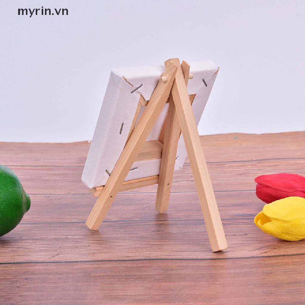 Tranh Vải Canvas Mini 10Cmx10Cm Khung Gỗ Treo Tường Trang Trí Cho Bé