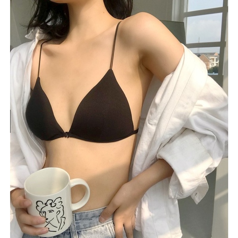 Áo Lót Cúp Tam Giác Hở Lưng Cúp Tam Giác Kiểu Pháp Quyến Rũ Cho Nữ