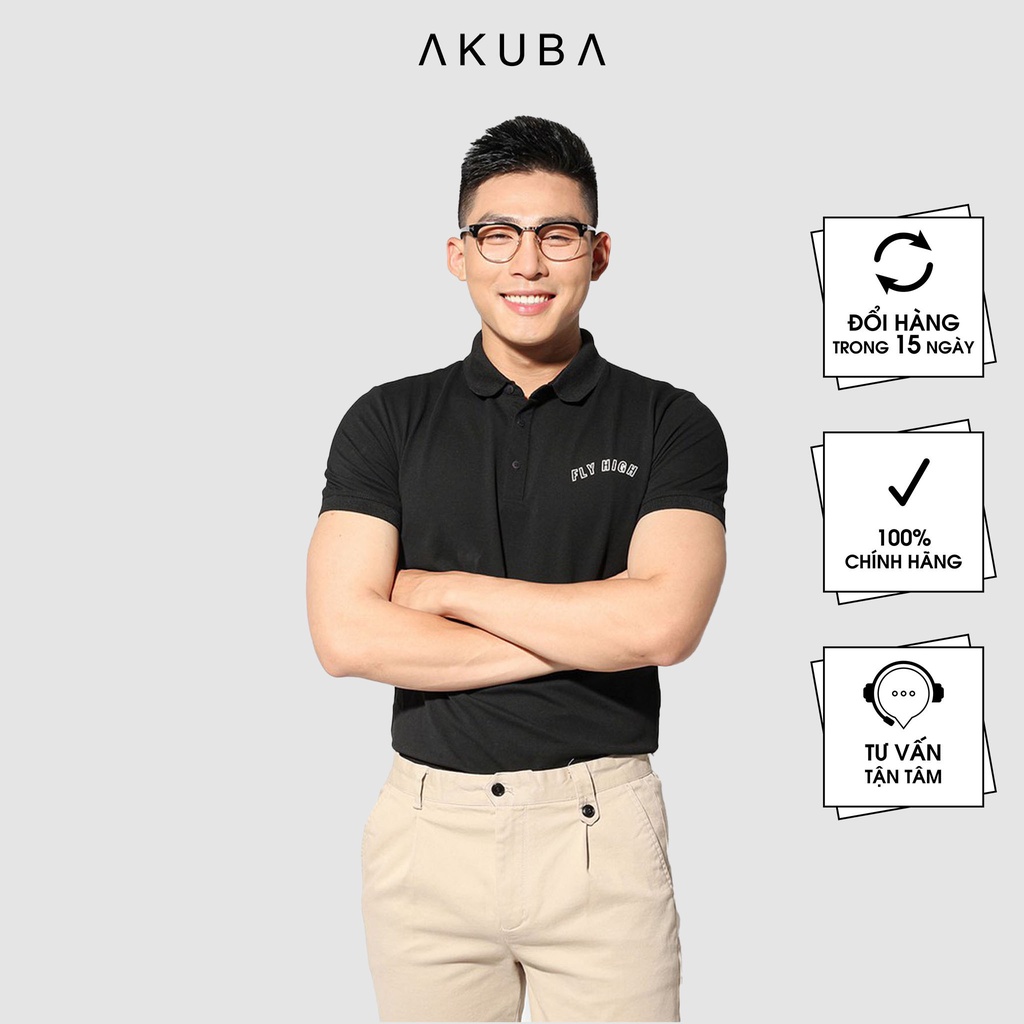Áo thun ngắn tay có cổ Nam AKUBA | 01JW067