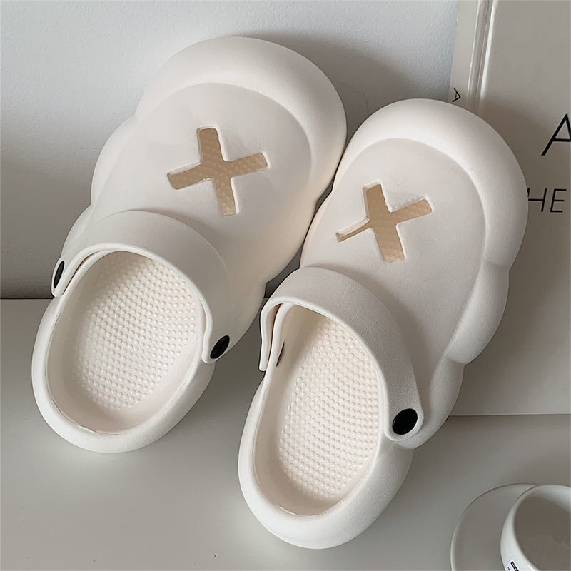 Oeggeo shop Dép Nữ Đế Dày Mũi Tròn