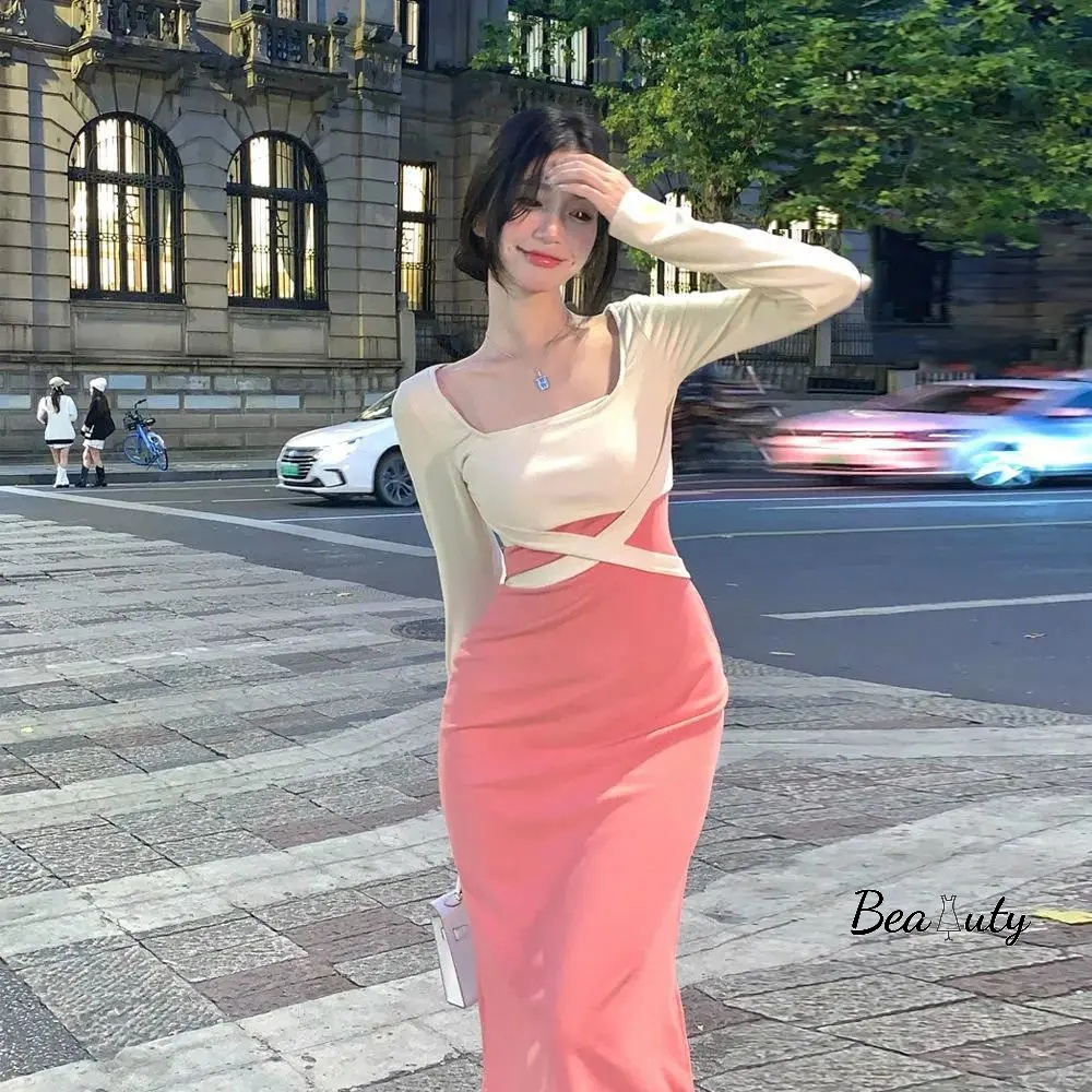 [MURIOKI] Áo Sơ Mi Tay Dài Dáng Ôm Thời Trang Thanh Lịch Dành Cho Nữ Phù Hợp đầm ôm body đầm thun co giãn