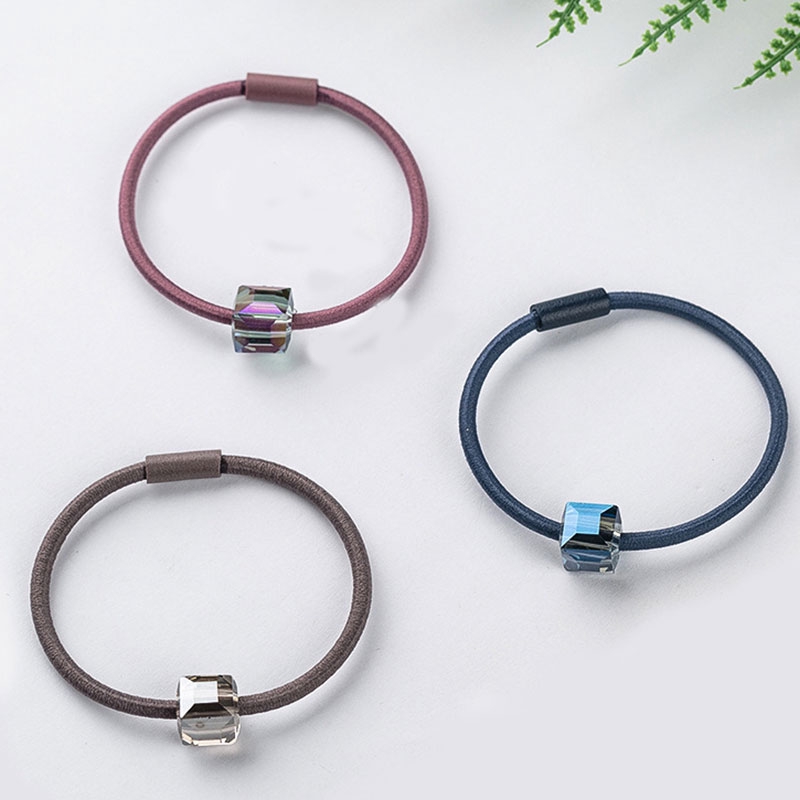 Dây buộc tóc co giãn đính đá lấp lánh