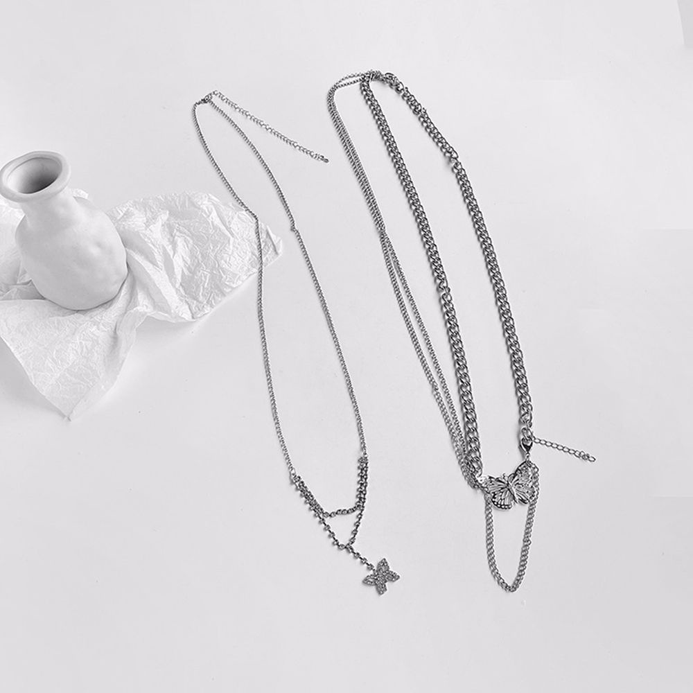 Dây mắt xích đeo eo mặt hình bướm bằng hợp kim kim loại có thể điều chỉnh thời trang Hàn Quốc Punk Vintage dành cho nữ