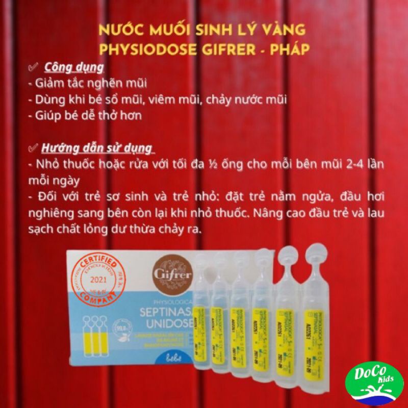 Nước muối biển Sinh lý Gifrer Pháp