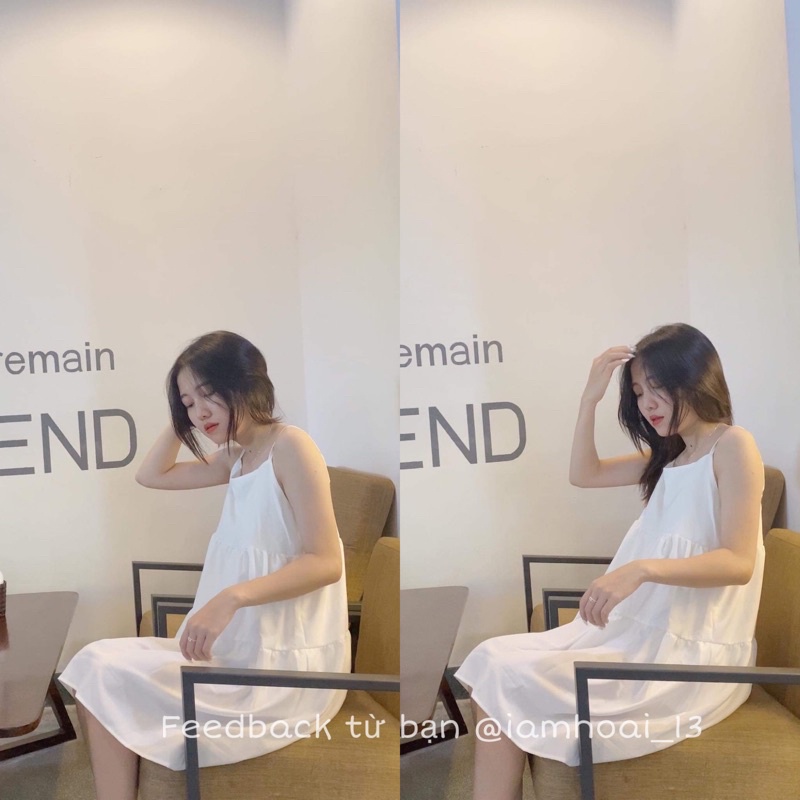 Váy 2 dây, đầm babydoll nữ dáng dài đen trắng hai dây vintage phong cách Ulzzang LALY V05 | BigBuy360 - bigbuy360.vn