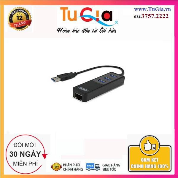 Hub USB 3.0 3 Ports + LAN Unitek (Y3045C) HÀNG CHÍNH HÃNG