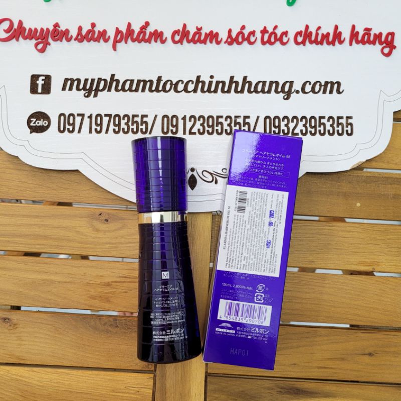 TINH DẦU DƯỠNG TÓC MILBON PLARMIA HAIRSERUM OIL F CHO TÓC MỎNG HOẶC  M CHO TÓC TRUNG BÌNH 120ML